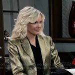 Ava’s metallic gold blazer on General Hospital
