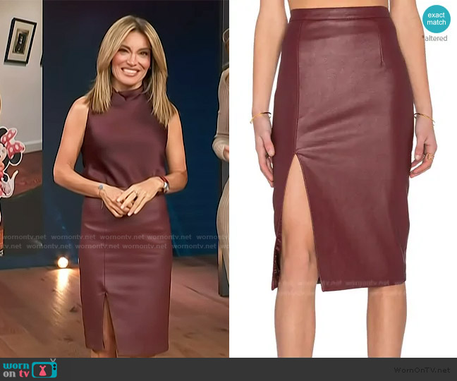 Bardot Khloe Skirt worn by Kit Hoover on Access Hollywood
