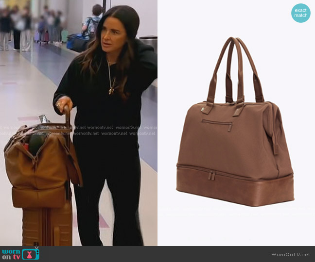 Beis The Weekender in Maple worn by Kyle Richards on The Real Housewives of Beverly Hills