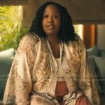 Belinda’s printed silk robe on The White Lotus