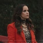 Birdie’s red tweed blazer on Grosse Pointe Garden Society