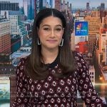 Morgan’s black printed knit dress on NBC News Daily