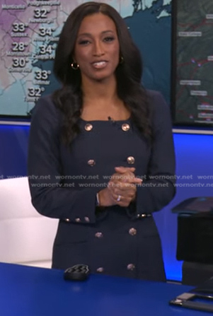Brittany’s navy double breasted dress on Good Morning America