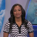 Brittany’s wavy stripe knit polo dress on Good Morning America