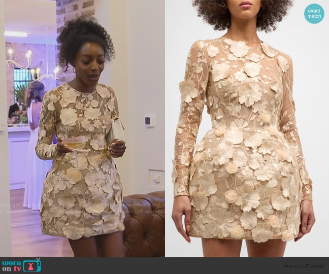 Bronx and Banco Bouquet Maraya Mini Dress worn by Venita Aspen on Southern Charm