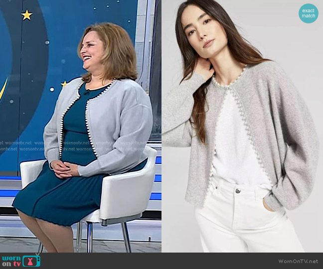 Charter Club Pearl Cashmere Cardigan worn by Dr. Carol Ash on Today