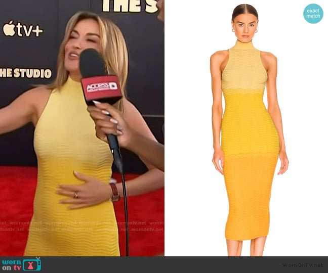 Camila Coelho Cressida Dress worn by Kit Hoover on Access Hollywood
