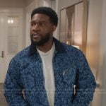 Cassius’s blue floral print jacket on All American