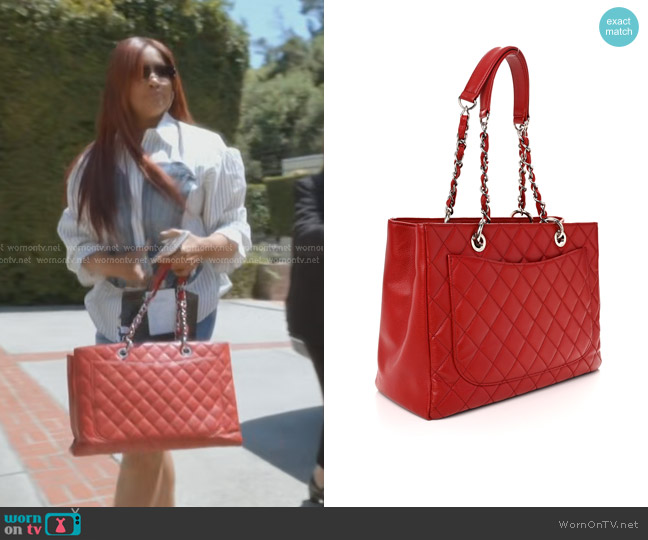 Chanel Caviar Quilted Grand Tote worn by Garcelle Beauvais on The Real Housewives of Beverly Hills