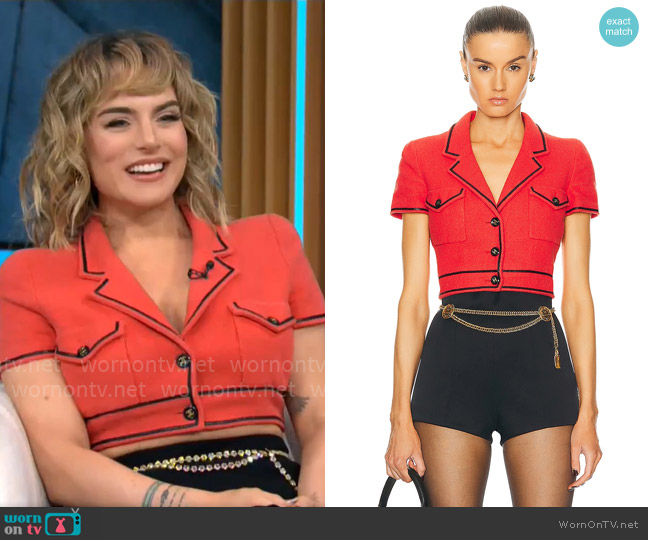 Chanel Vintage 1995 Cropped Jacket worn by JoJo on CBS Mornings