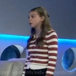 Charlotte’s red striped cardigan on General Hospital