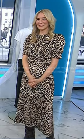 Chassie’s leopard print midi dress on Today