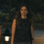 Chelsea’s sheer black sequin mini dress on The White Lotus