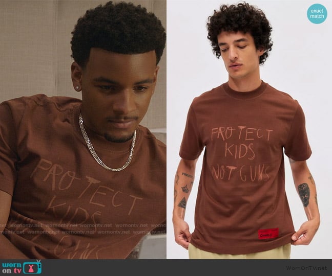 Chnge Protect Kids Tee worn by Kingston Jeremy (Nathaniel McIntyre) on All American