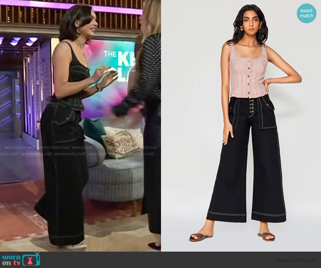 Cindy Castro Erika Wide Leg Denim Pants worn by Paulina Chavez on The Kelly Clarkson Show