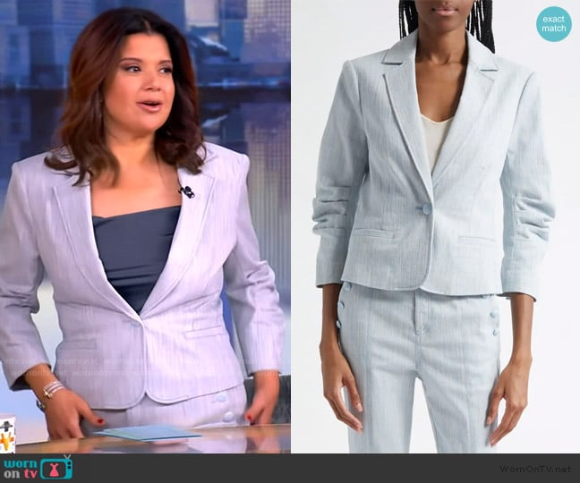 Cinq a Sept Melange Le Petit Khloe Blazer worn by Ana Navarro on The View