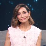 Courtney Lopez’s pink sleeveless textured top on Access Hollywood