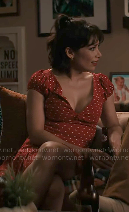 Cricket’s red polka dot dress on Grosse Pointe Garden Society