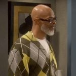 Poppa’s yellow argyle cardigan on Poppas House