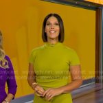 Dana Jacobson’s green body-con dress on CBS Mornings