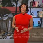 Dana Jacobson’s red midi dress on CBS Mornings