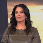 Darlene’s brown short sleeve leather dress on Today