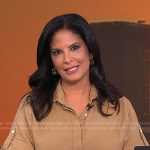 Darlene’s beige short sleeeve shirtdress on Today