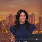 Darlene’s navy flutter sleeve dress on Today
