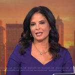 Darlene’s purple elbow sleeve dress on Today