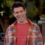 Dave’s red and blue plaid shirt on The Neighborhood