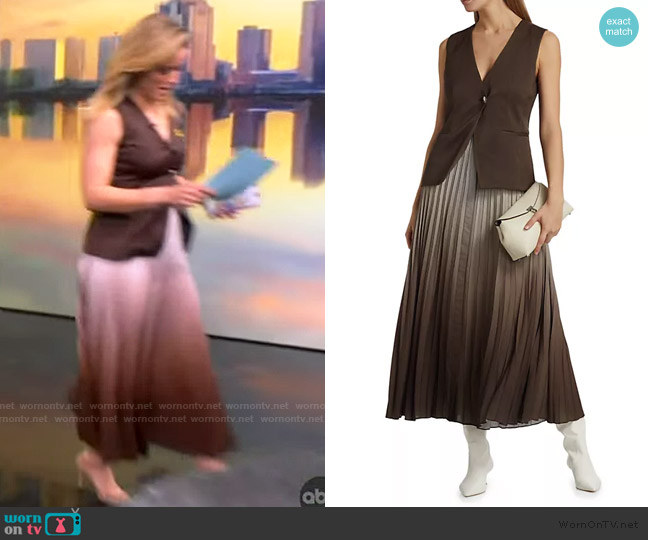 Derek Lam 10 Crosby Lauren Mixed Media Cocktail Dress worn by Sara Haines on The View