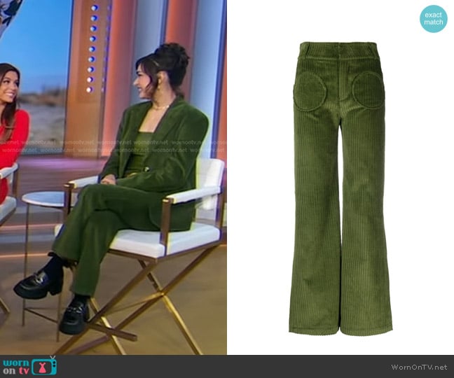 Destree Yoshitomo Corduroy Trousers worn by Paulina Cha?vez on Good Morning America