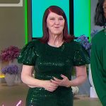 Kate Flannery’s green sequin dress on The Jennifer Hudson Show