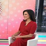 Dina Powell McCormick’s red ribbed polo dress on Today