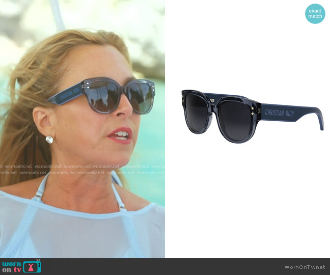 Dior DiorPacific B2I Polarized Butterfly Sunglasses worn by Sutton Stracke on The Real Housewives of Beverly Hills