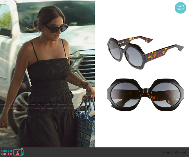 Dior Spirit1 58mm Geometric Sunglasses worn by Leva Bonaparte on Southern Charm