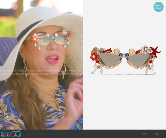 Dolce & Gabbana Capri Sunglasses worn by Jennifer Tilly on The Real Housewives of Beverly Hills