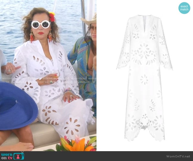 Dolce & Gabbana Cut-out Cotton Kaftan Dress worn by Jennifer Tilly on The Real Housewives of Beverly Hills
