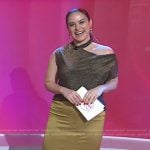 Donna Farizan’s metallic cutout top on Today