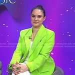Donna’s neon green blazer on Today