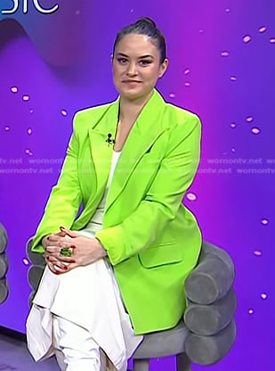 Donna’s neon green blazer on Today