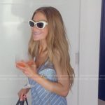 Dorit’s blue striped dress on The Real Housewives of Beverly Hills