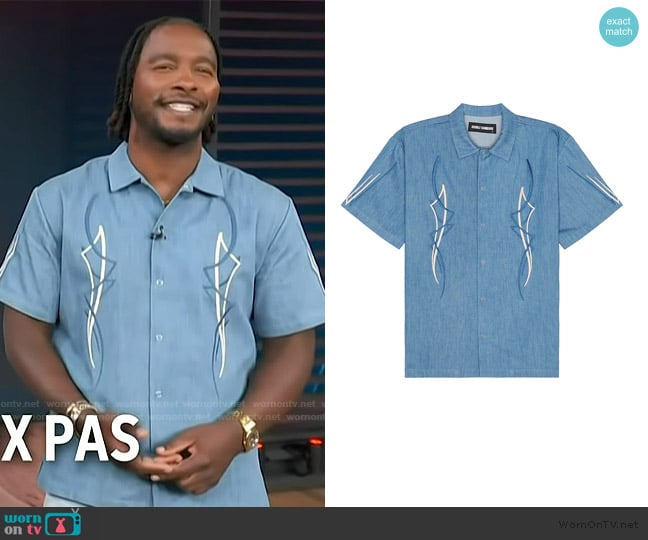 Double Rainbouu West Coast Shirt worn by Scott Evans on Access Hollywood