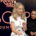Dr. Wendy Bazilian’s white floral print dress on Live with Kelly and Mark