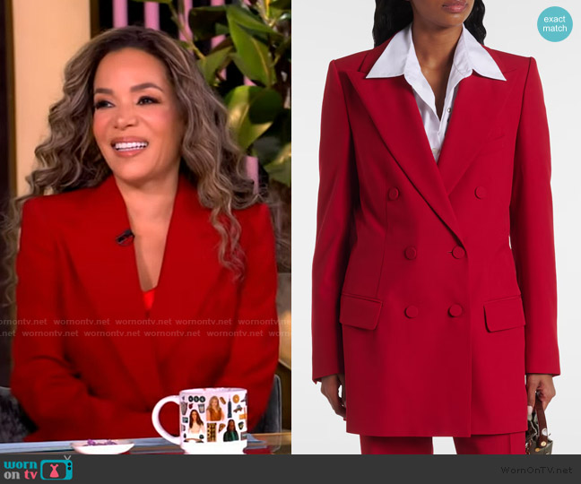 Dries Van Noten Byla Double-Breasted Wool Jacket worn by Sunny Hostin on The View