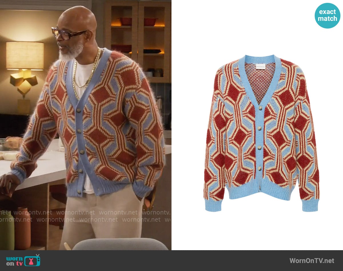 Drole De Monsieur Le Cardigan Mohair Géométrique cardigan worn by Poppa (Damon Wayans) on Poppas House