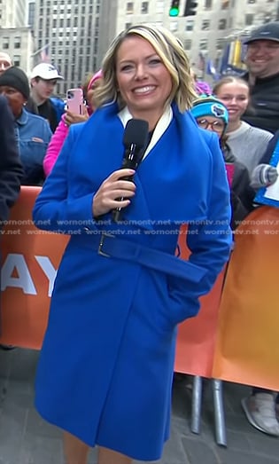 Dylan’s blue wrap coat on Today
