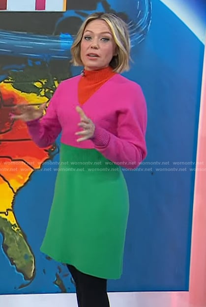 Dylan’s colorblock sweater dress on Today
