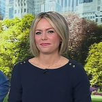 Dylan’s navy button shoulder top on Today
