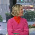 Dylan’s pink and green colorblock sweater dress on Today